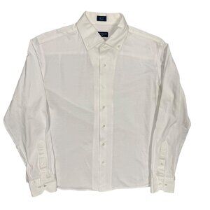 Peter Millar Collection Oxford Knit Button Down Shirt Long Sleeve White XL